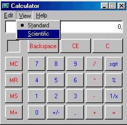 [Windows calculator]
